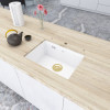 Біла мийка на кухню під стільницю з нержавіючої сталі Nett NW-5742 фото №6