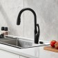Кухонный смеситель для кухни черный с выдвижным изливом "Лебедь" Nett SBB-435