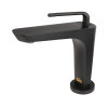 Чорний змішувач на раковину з латуні Nett DB-21 фото №2