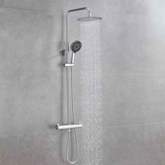 Комплект душова система та змішувач хром Nett VH-22 + SSH-24