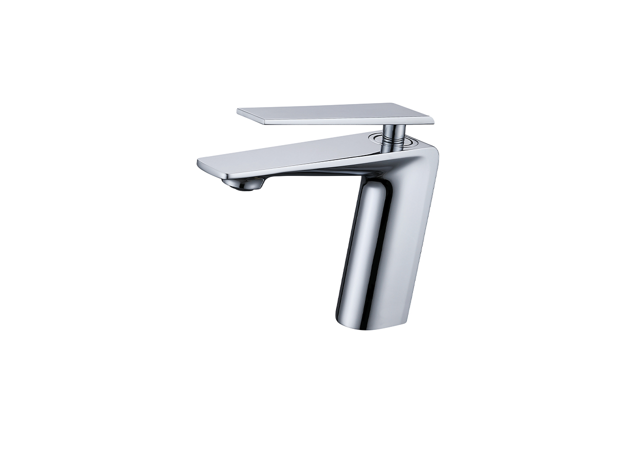 Комплект смесителя в ванную комнату для умывальника хром и душевой системы с термостатом Nett ZH-33 + SSH-24