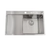 Кухонная мойка из нержавейки с левым крылом накладная Nett NS-7848(L) фото №6
