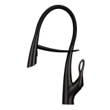 Черный смеситель для кухни с гибким изливом Nett SWB-52