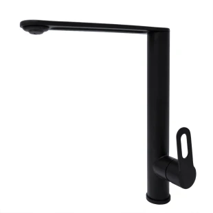 Змішувач чорний для мийки кухонної з нержавійки Nett OB-30 фото