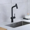 Чорний змішувач для кухні з висувним виливом Nett FBB-44 фото №7