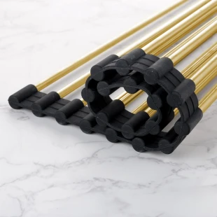 Золотий нержавіючий килимок для мийки Nett KG-19(43) фото