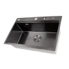 Черная мойка для кухни из нержавейки с PVD покрытием мультифункциональная Nett NB-7048 фото №3