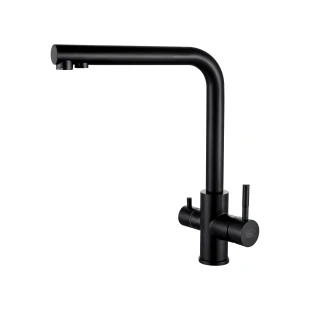 Комбинированный смеситель на кухню черный на 4 воды Nett FBB-33 фото