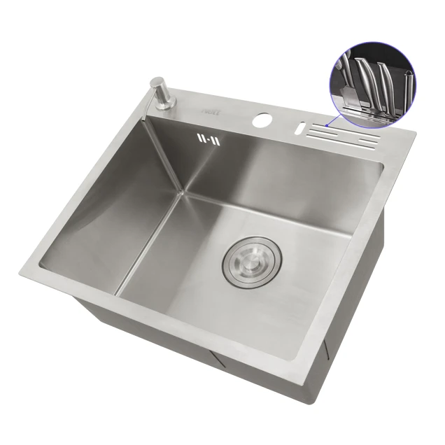 Уцененная накладная мойка для кухни из нержавейки 45 см Nett NS-5245 фото