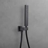 Чорна душова система з термостатом внутрішнього монтажу для душу Nett TSB-473 фото №3