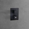 Чорна душова система з термостатом внутрішнього монтажу для душу Nett TSB-473 фото №4