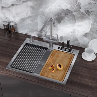 Мойка для кухни накладная из нержавеющей стали кухонная станция Nett NS-5747 фото