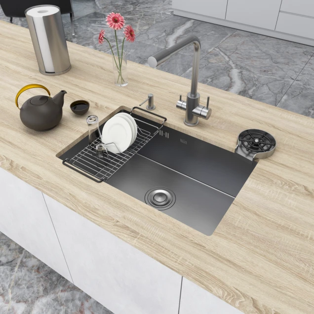 Мойка для кухни из нержавейки под столешницу Nett NS-6845 фото