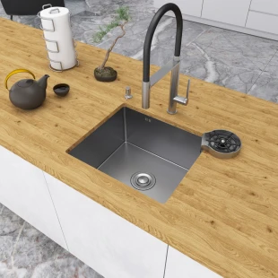 Кухонная мойка из нержавейки 50 см под столешницу Nett NS-5045 фото