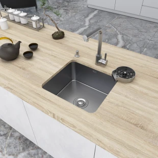 Мойка кухонная из нержавеющей стали 45 см под столешницу Nett NS-4643 фото