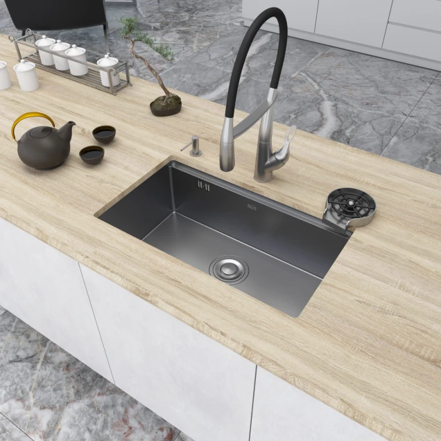 Мойка под столешницу для кухни из нержавейки кухонная станция Nett NS-7042 фото