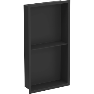 Полиця для душу вбудована чорна нержавіюча 60 см Nett YB-60 фото