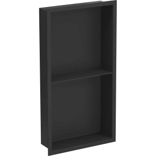 Полиця для душу вбудована чорна нержавіюча 60 см Nett YB-60 фото