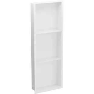 Полиця до ванної металева вбудована біла 90 см Nett YW-90 фото