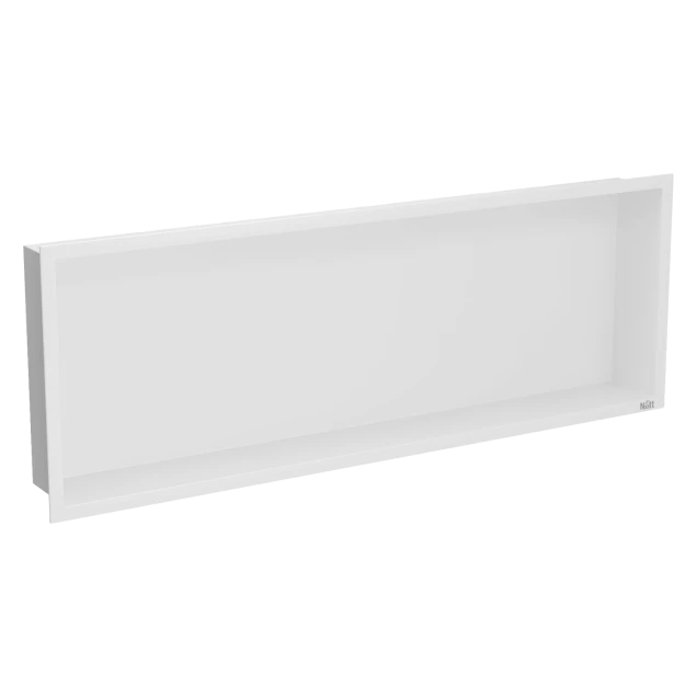 Полка в ванную комнату металлическая горизонтальная белая Nett YW-92 фото