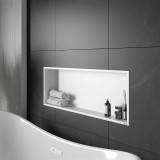 Полиця до ванної вбудована горизонтальна 70 см біла Nett YW-70