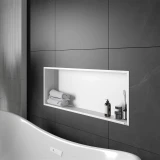 Полиця до ванної вбудована горизонтальна 70 см біла Nett YW-70