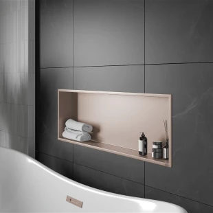 Полиця до ванної кімнати горизонтальна 70 см бронзова Nett YBr-70 фото