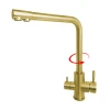 Смеситель для кухни с подключением к фильтру золотой "Frosh" Nett FG-33 фото №3