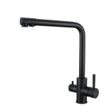 Черный кран на кухню на две воды "Frosh" Nett FB-33