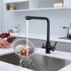 Чорний кран на кухню на дві води "Frosh" Nett FB-33 фото №5