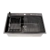 Чорна кухонна мийка з нержавійки 1.5 мм багатофункціональна Nett NB-7048 фото №6