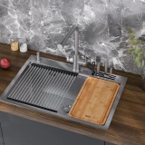 Накладная кухонная мойка из нержавейки 1.5 мм Nett NS-7048