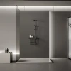 Душова система графітова зовнішнього монтажу для душу з полицею Nett SGr-33 фото №3