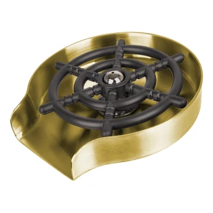 Золота портативна мийка склянок для кухонної раковини Nett MG-33 фото