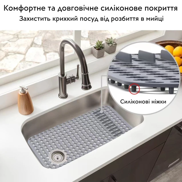 Силиконовый коврик в мойку термостойкий Nett SG-6433 фото