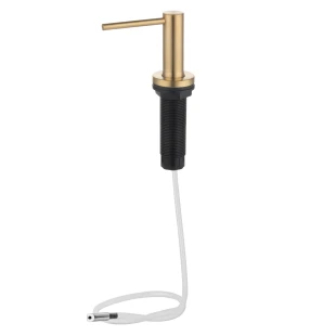 Дозатор для кухонної мийки золотий врізний Nett DFG-300 + трубка фото