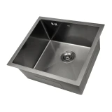 Черная мойка для кухни с декором нержавеющая под столешницу Nett NВS-5045