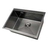 Мойка для кухни черная под столешницу декорирована с PVD покрытием Nett NBS-5742