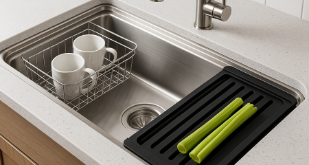 Мийки з внутрішніми бортиками: сучасні рішення для зручної роботи на кухні