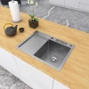 Уцінена накладна кухонна мийка з лівим крилом Nett NS-6045(L) фото №3