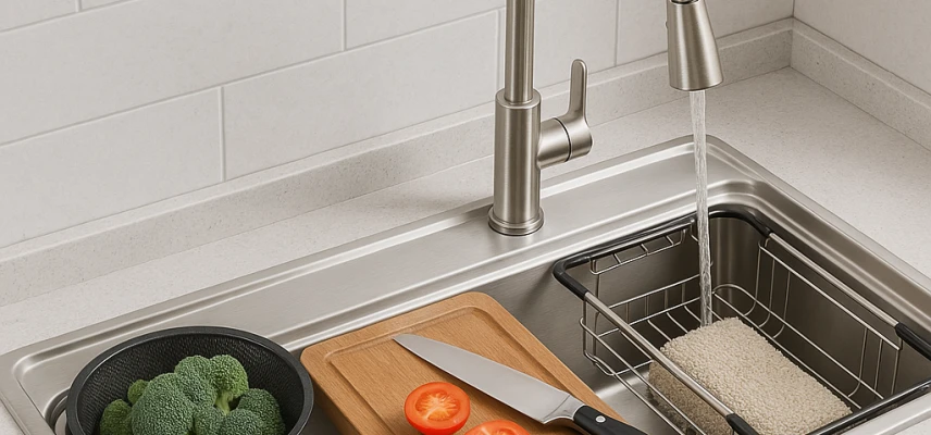 Многофункциональная кухонная мойка с бортиком: идеальное решение для удобства и гигиены на кухне