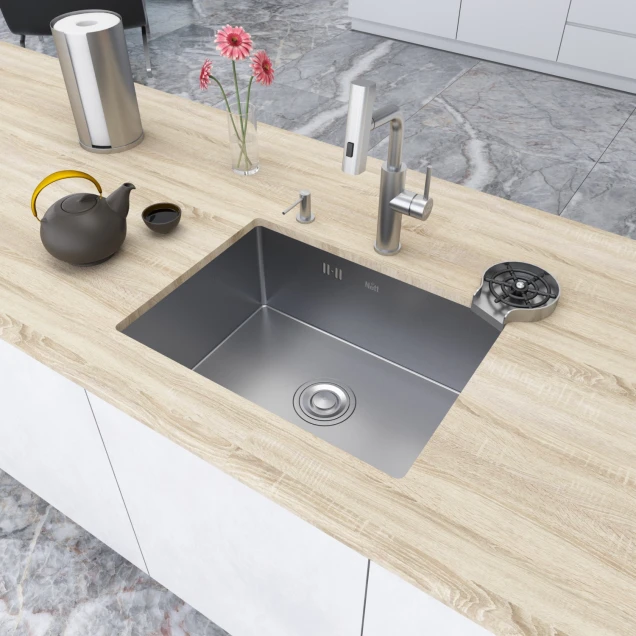 Мойка под столешницу из нержавейки кухонная станция Nett NS-5742U фото