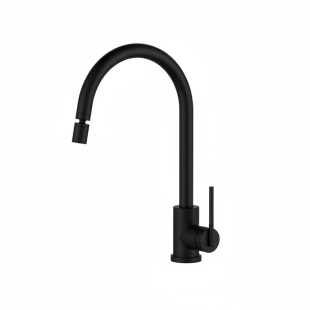 Чорний змішувач з поворотною голівкою Nett EB-22 фото