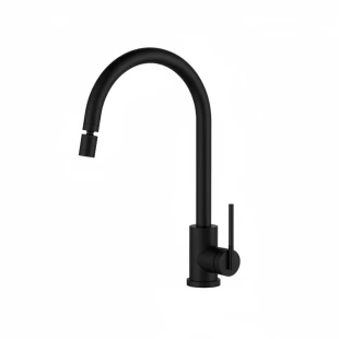 Чорний змішувач з поворотною голівкою Nett EB-22 фото