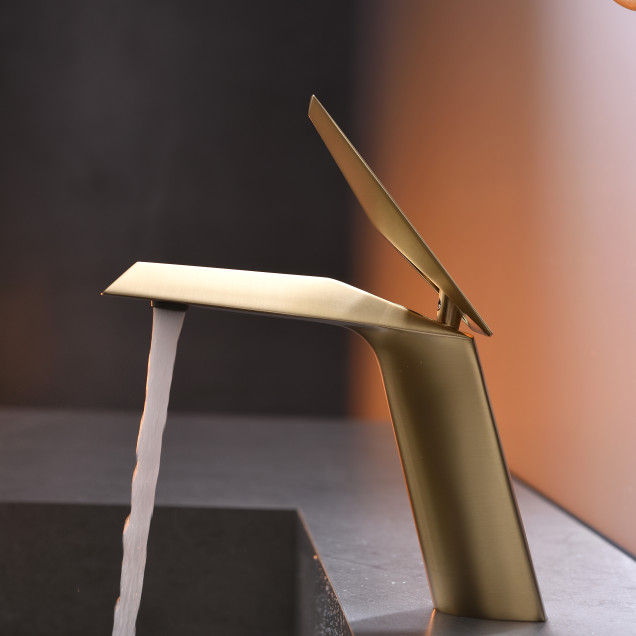 Золотий кран для раковини Nett DTG-66 фото