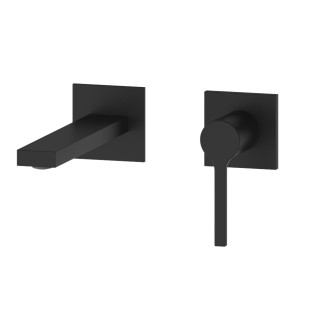 Чорний змішувач для умивальника скритого монтажу Nett QB-22 фото