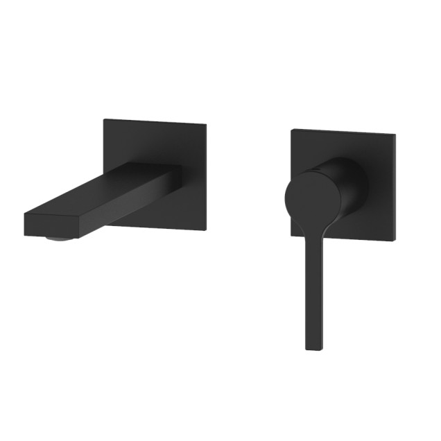 Чорний змішувач для умивальника скритого монтажу Nett QB-22 фото