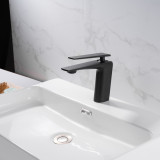 Чорний кран для умивальника Nett ZB-33