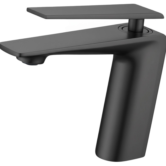 Кран з PVD покриттям графіт на раковину Nett ZGr-33 фото
