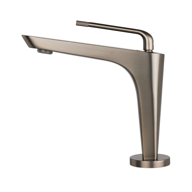 Змішувач для умивальника з PVD покриттям графіт Nett DGr-21 фото